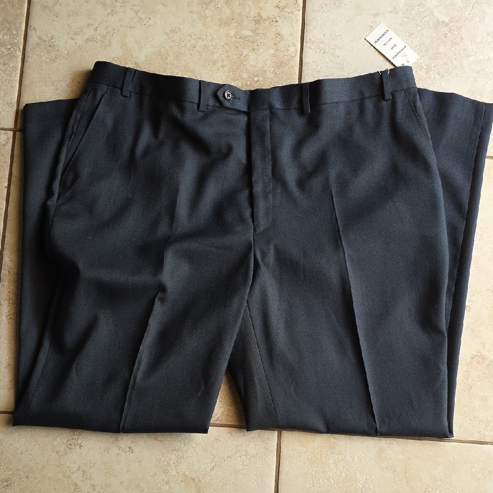 Michael Kors Dark Blue Flat Front Slacks